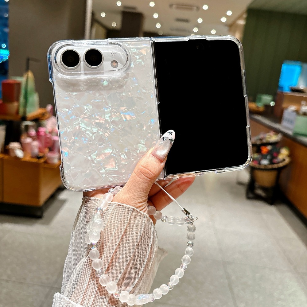 Camera Wrist Strap - 아이폰 듀오용 무지개 빛깔의 조개 무늬